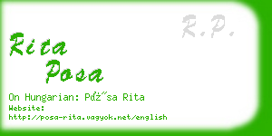 rita posa business card